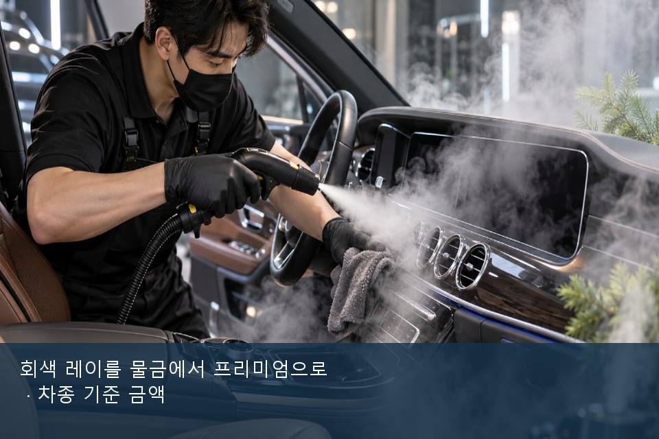 회색 레이를 물금에서 프리미엄으로 · 차종 기준 금액