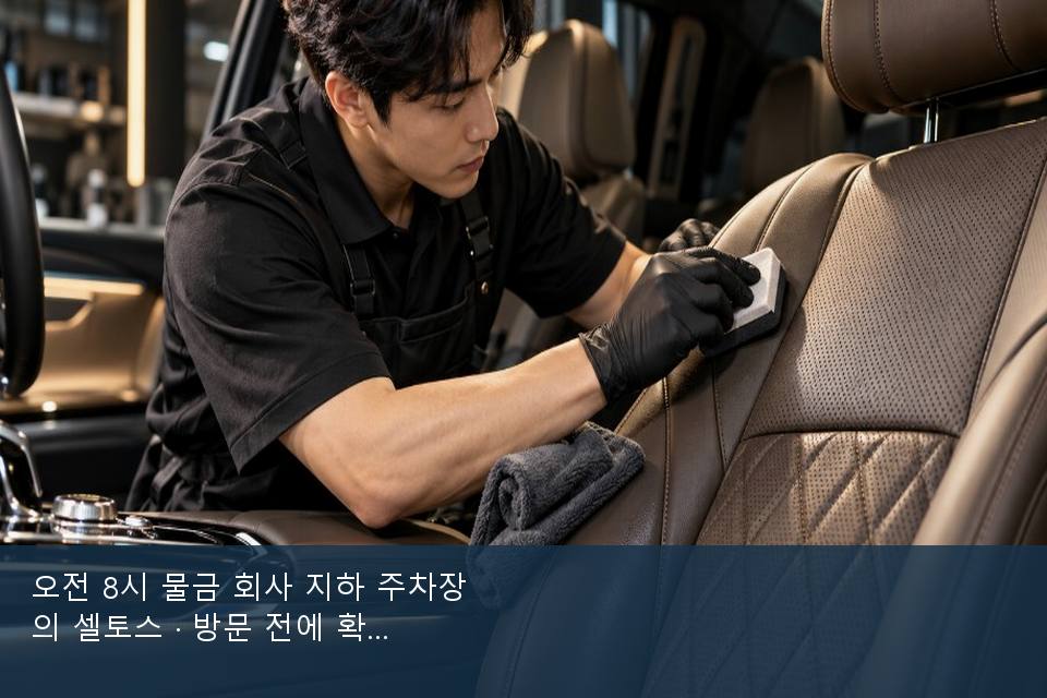 오전 8시 물금 회사 지하 주차장의 셀토스 · 방문 전에 확인한 것